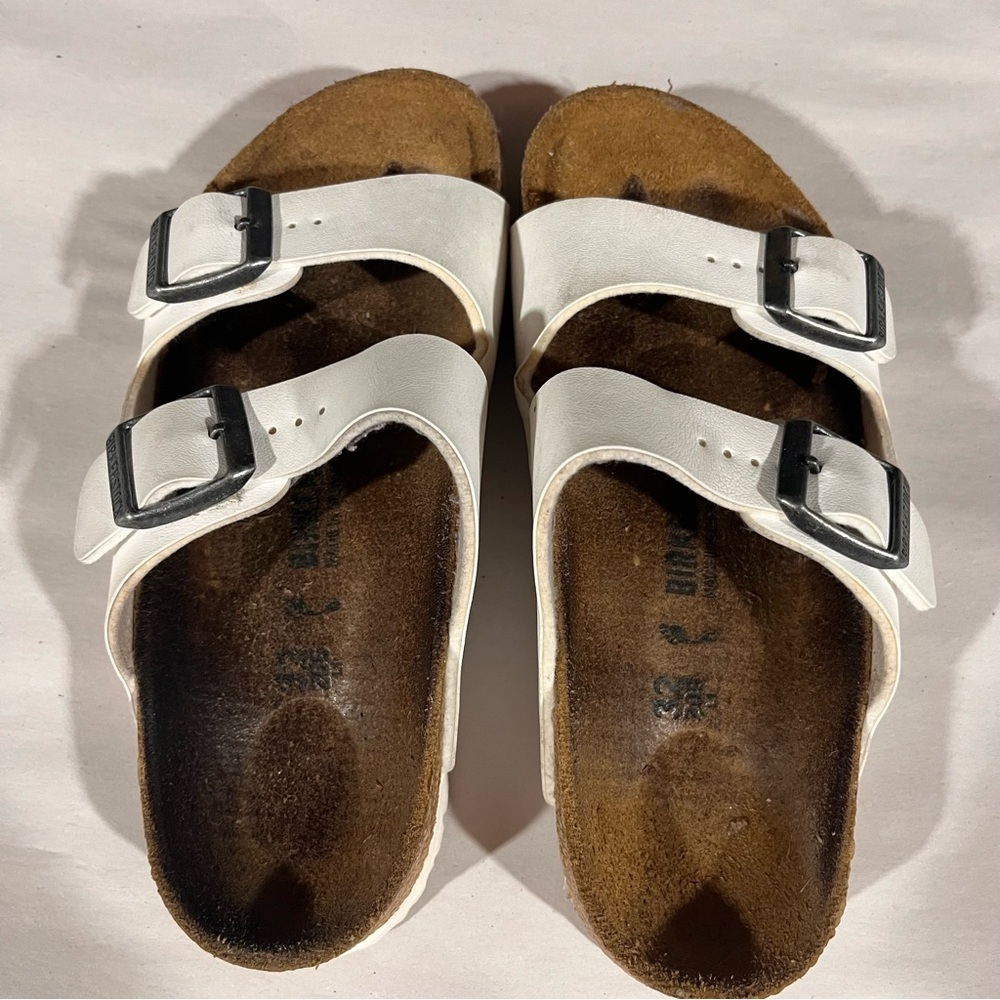 Birkenstock Kids Sandals in White and Brown Size 1 - Picture 7 of 7